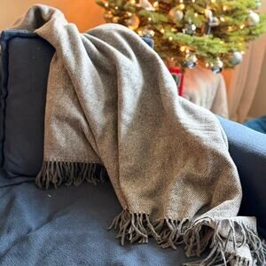Sackcloth & Ashes cotton wool blend throw blanket